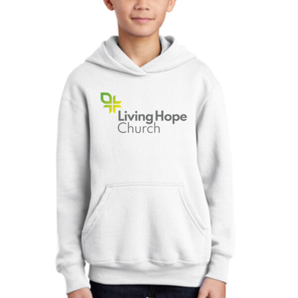 Port & Company® Youth Core Fleece Pullover Hooded Sweatshirt - Printed Logo Thumbnail