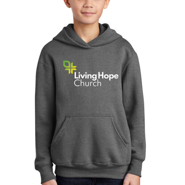 Port & Company® Youth Core Fleece Pullover Hooded Sweatshirt - Printed Logo Thumbnail