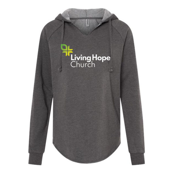 Independent Trading Co. - Women’s Lightweight California Wave Wash Hooded Sweatshirt - Printed Logo Thumbnail