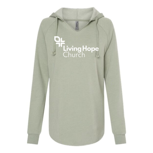 Independent Trading Co. - Women’s Lightweight California Wave Wash Hooded Sweatshirt - Printed Logo Thumbnail